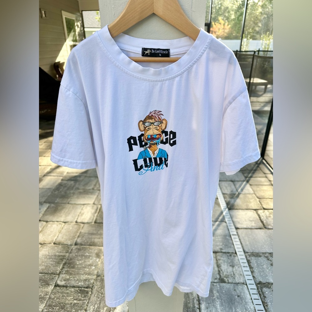 Be Good Miracle Graphic Tee “Peace Love & Confidence” White Size M